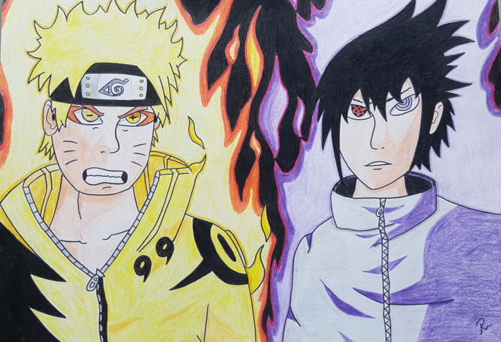Naruto Et Sasuke, Desenho por Raphael Veillard